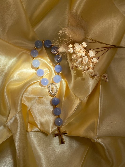 Mini chapelet - Aigue-marine