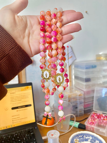 Chapelet Jaspe Rose Persan