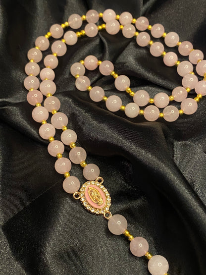 Chapelet Quartz Rose