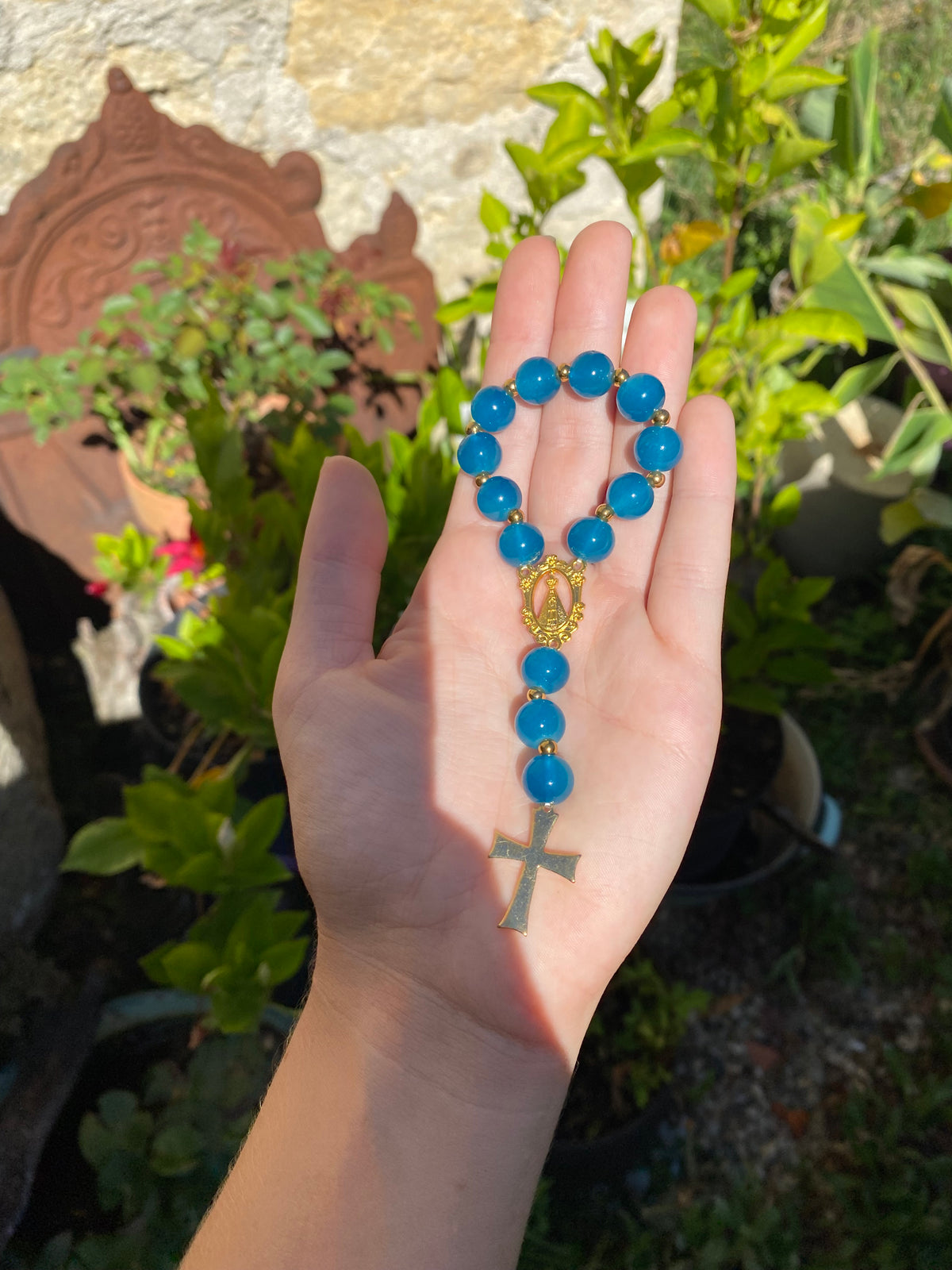 Dizainier catholique bleu turquoise