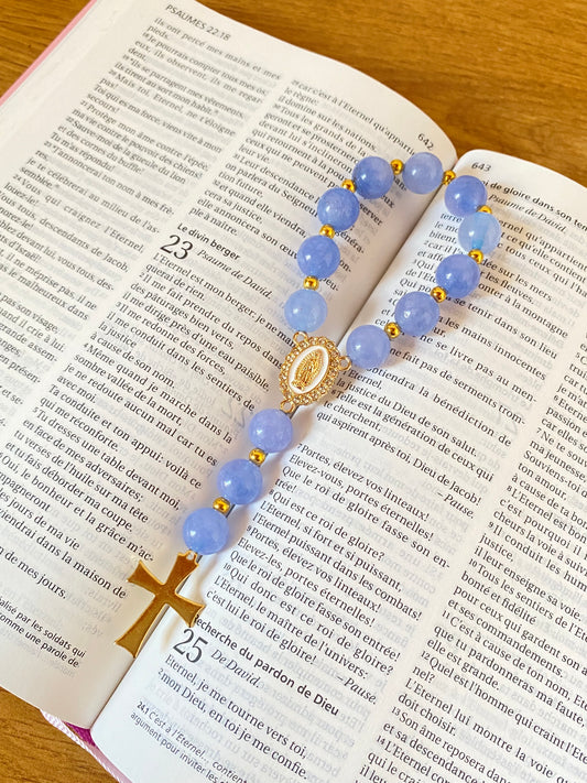 Mini chapelet - Aigue-marine