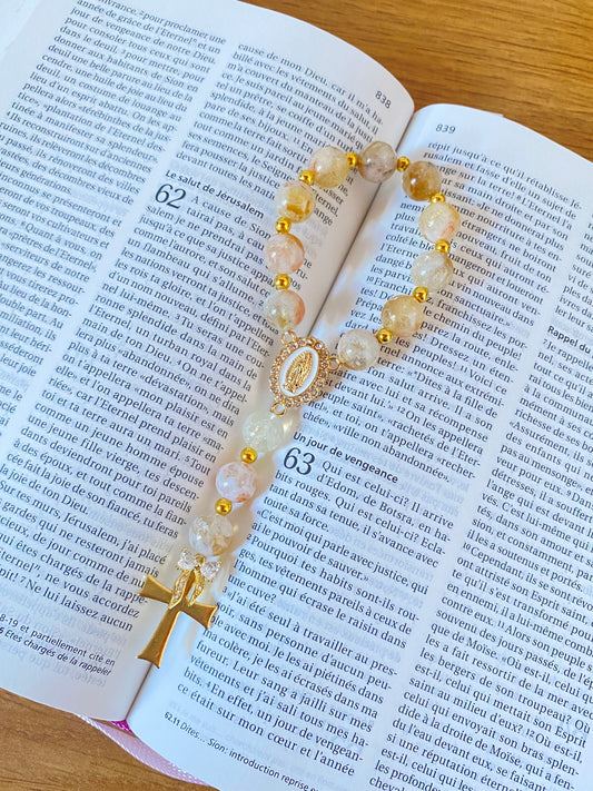 Mini chapelet - Citrine jaune