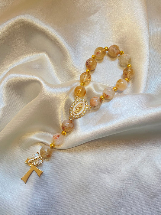 Mini chapelet - Citrine jaune